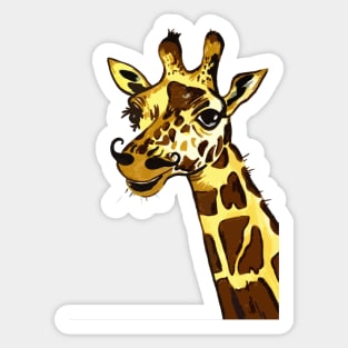Giraffe with moustache Sticker